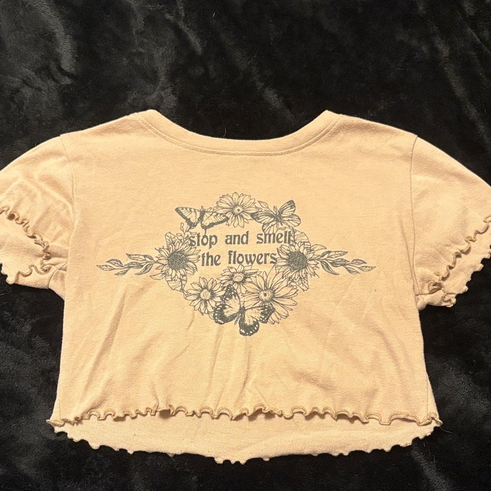 Papaya Tan Floral Graphic Tee
